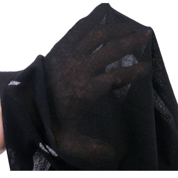 Vintage KARL LAGERFELD Black Mesh Bodycon Maxi Skirt w/Lace Trim 1992 A/W Runway - Picture 8 of 12